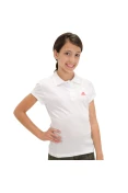 CAMISA ADIDAS POLO TEAMWEAR GIRLS INFANTIL - Branco CAMISA ADIDAS POLO TEAMWEAR GIRLS INFANTIL - Branco