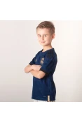 CAMISA ADIDAS REAL MADRID OFICIAL 2 2019/20 SEM NÚMERO INFANTIL - Marinho/dourado