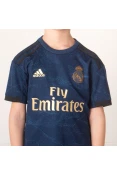 CAMISA ADIDAS REAL MADRID OFICIAL 2 2019/20 SEM NÚMERO INFANTIL - Marinho/dourado