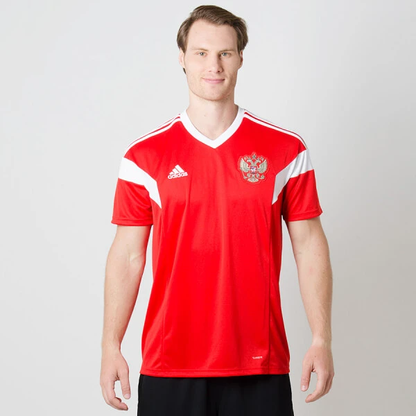 CAMISA ADIDAS RÚSSIA OFICIAL 1 2018 SEM NÚMERO - Vermelho/branco