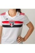 CAMISA ADIDAS SÃO PAULO OFICIAL 1 2018 SEM NÚMERO FEMININA - Branco CAMISA ADIDAS SÃO PAULO OFICIAL 1 2018 SEM NÚMERO FEMININA - Branco