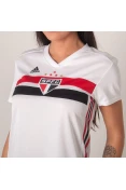 CAMISA ADIDAS SÃO PAULO OFICIAL 1 2019 SEM NÚMERO FEMININA - Branco/vermelho CAMISA ADIDAS SÃO PAULO OFICIAL 1 2019 SEM NÚMERO FEMININA - Branco/vermelho