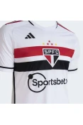 CAMISA ADIDAS SÂO PAULO OFICIAL I 2023/24 TORCEDOR MASCULINA - Branco CAMISA ADIDAS SÂO PAULO OFICIAL I 2023/24 TORCEDOR MASCULINA - Branco