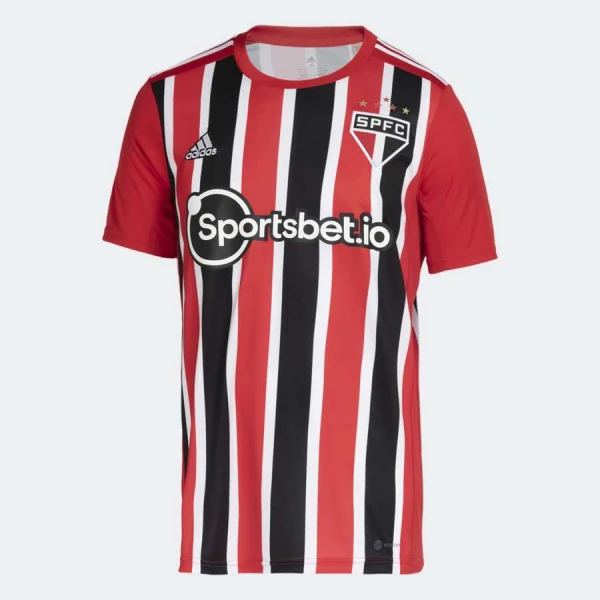 CAMISA ADIDAS SÂO PAULO OFICIAL II 2022/23 MASCULINA - Vermelho/preto