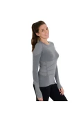 CAMISA ASICS COMPRESSÃO SEAMLESS LS FEMININA - Cinza CAMISA ASICS COMPRESSÃO SEAMLESS LS FEMININA - Cinza
