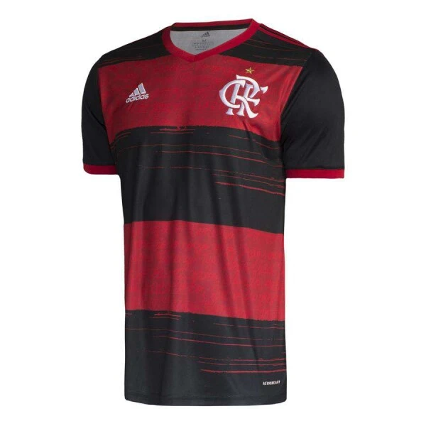 CAMISA FLAMENGO OFICIAL 1 2020/21 ADIDAS SEM NUMERO - Vermelho/preto