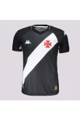 CAMISA KAPPA VASCO OFICIAL I 2023/24 SEM NÚMERO MASCULINA - Preto/branco CAMISA KAPPA VASCO OFICIAL I 2023/24 SEM NÚMERO MASCULINA - Preto/branco