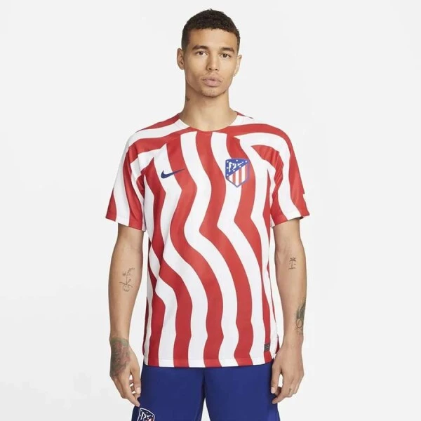 CAMISA NIKE ATLÉTICO DE MADRID OFICIAL I 2022/23 TORCEDOR - Vermelho/branco