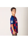 CAMISA NIKE BARCELONA OFICIAL 1 2019/20 SEM NÚMERO INFANTIL - Marinho/bordo