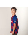 CAMISA NIKE BARCELONA OFICIAL 1 2019/20 SEM NÚMERO INFANTIL - Marinho/bordo