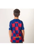 CAMISA NIKE BARCELONA OFICIAL 1 2019/20 SEM NÚMERO INFANTIL - Marinho/bordo