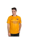 CAMISA NIKE BARCELONA OFICIAL 2 2015/16 SEM NÚMERO - Amarelo/marinho CAMISA NIKE BARCELONA OFICIAL 2 2015/16 SEM NÚMERO - Amarelo/marinho