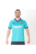CAMISA NIKE BARCELONA OFICIAL 3 2019/20 SEM NÚMERO - Verde/marinho