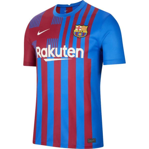CAMISA NIKE BARCELONA OFICIAL I 2021/22 TORCEDOR PRO MASCULINA - Bordo/azul