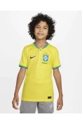 CAMISA NIKE BRASIL OFICIAL I 2022/23 INFANTIL TORCEDOR PRO - Amarelo