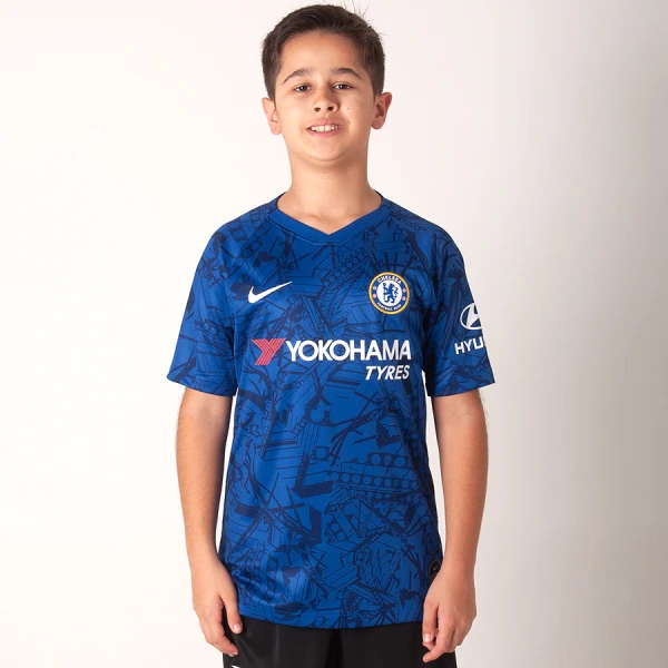 CAMISA NIKE CHELSEA OFICIAL 1 2019/20 SEM NÚMERO INFANTIL - Azul