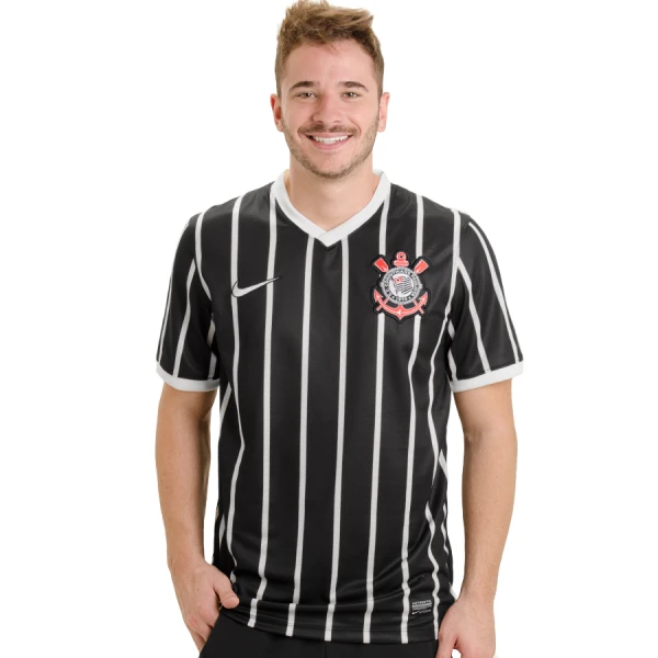 CAMISA NIKE CORINTHIANS OFICIAL 2 2013 SEM NÚMERO - Preto/branco