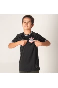 CAMISA NIKE CORINTHIANS OFICIAL 2 2019/20 SEM NÚMERO INFANTIL - Preto