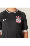 CAMISA NIKE CORINTHIANS OFICIAL 2 2019/20 SEM NÚMERO INFANTIL - Preto