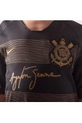 CAMISA NIKE CORINTHIANS OFICIAL 3 2018/19 INFANTIL AYRTON SENNA - Preto/dourado