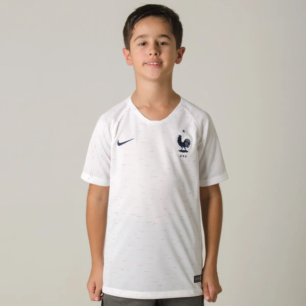 CAMISA NIKE FRANÇA OFICIAL 2 2018 SEM NÚMERO INFANTIL - Branco