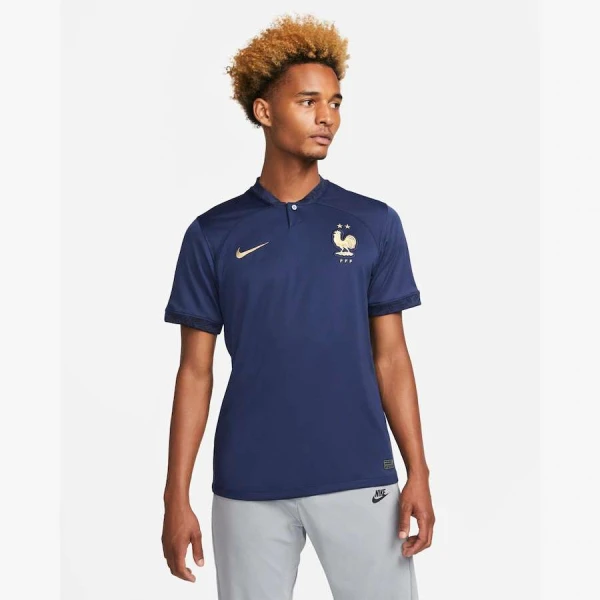 CAMISA NIKE FRANÇA OFICIAL I 2022/23 TORCEDOR PRO MASCULINA - Marinho