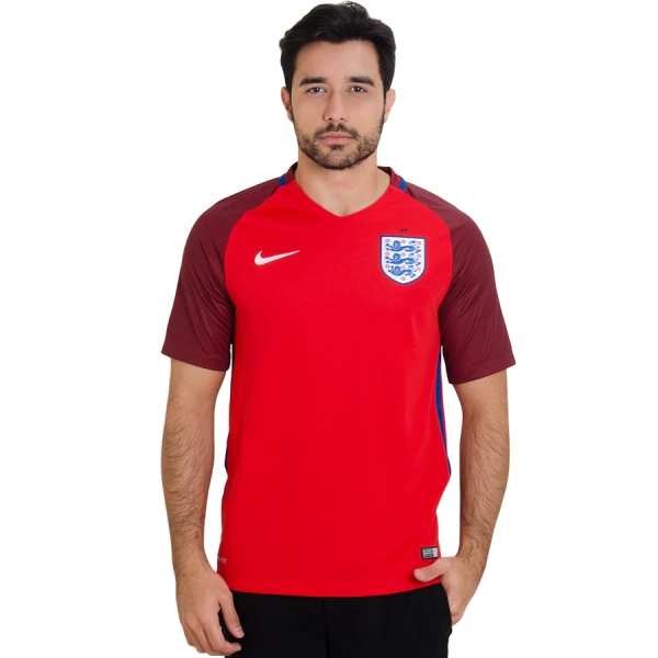 CAMISA NIKE INGLATERRA OFICIAL 2 2016 SEM NÚMERO - Vermelho/azul