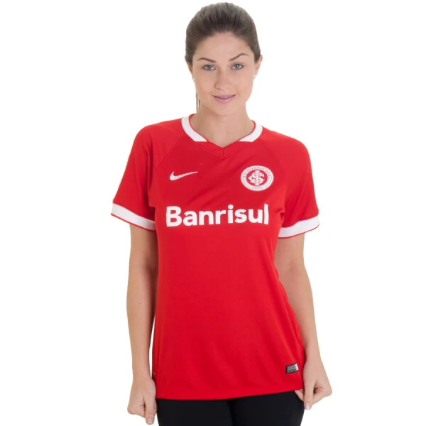 CAMISA NIKE INTERNACIONAL OFICIAL 1 2014 SEM NÚMERO FEMININA - Vermelho/branco