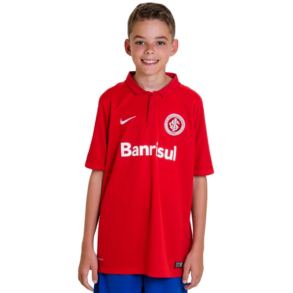 CAMISA NIKE INTERNACIONAL OFICIAL 1 2015 SEM NÚMERO INFANTIL - Vermelho/branco