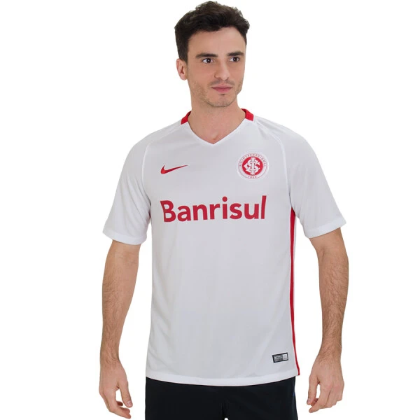 CAMISA NIKE INTERNACIONAL OFICIAL 2 2016/17 SEM NÚMERO - Branco/vermelho