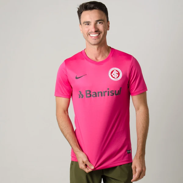 CAMISA NIKE INTERNACIONAL PRÉ JOGO OUTUBRO ROSA MASCULINA - Rosa