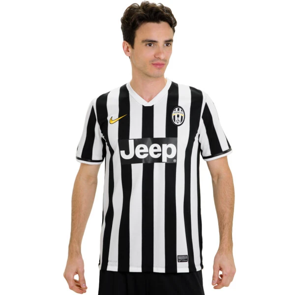 CAMISA NIKE JUVENTUS OFICIAL 1 2013 SEM NUMERO - Preto/branco