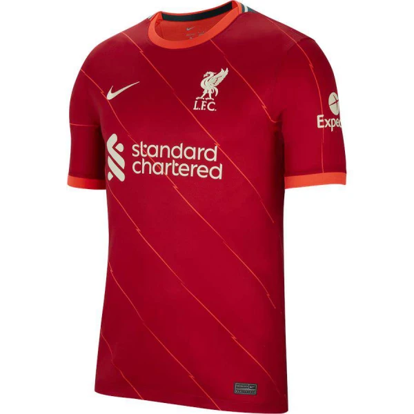 CAMISA NIKE LIVERPOOL OFICIAL I 2021/22 TORCEDOR PRO MASCULINA - Vermelho/laranja