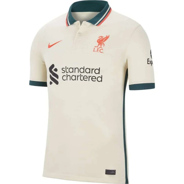 CAMISA NIKE LIVERPOOL OFICIAL II 2021/22 TORCEDOR MASCULINA - Amarelo/laranja