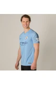 CAMISA NIKE MANCHESTER CITY OFICIAL 1 2018/19 SEM NÚMERO - Azul celeste