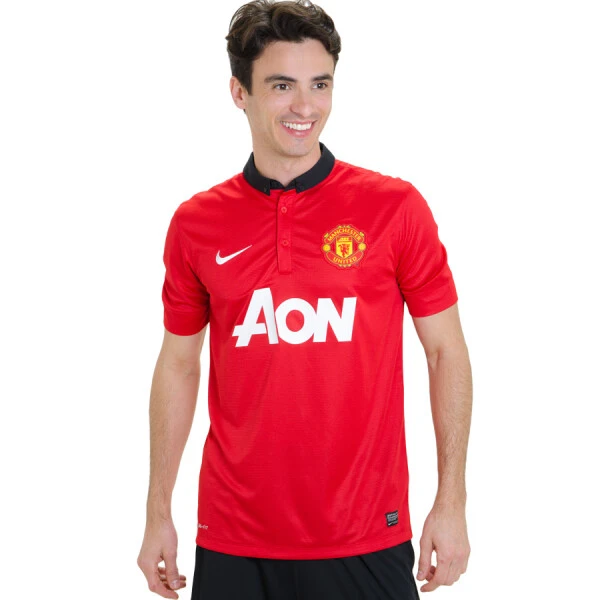 CAMISA NIKE MANCHESTER UNITED OFICIAL 1 2013 SEM NÚMERO - Vermelho
