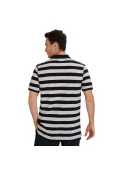 CAMISA NIKE NSW POLO PQ STRP BLD MASCULINA - Preto/branco CAMISA NIKE NSW POLO PQ STRP BLD MASCULINA - Preto/branco