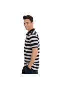 CAMISA NIKE NSW POLO PQ STRP BLD MASCULINA - Preto/branco CAMISA NIKE NSW POLO PQ STRP BLD MASCULINA - Preto/branco