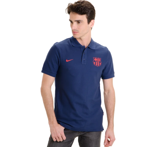 CAMISA NIKE POLO FCB CORE MASCULINA - Marinho