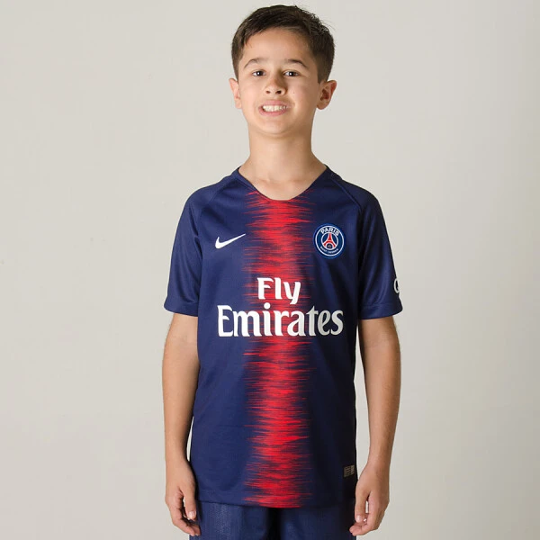 CAMISA NIKE PSG OFICIAL 1 2018/19 SEM NÚMERO INFANTIL - Marinho/vermelho