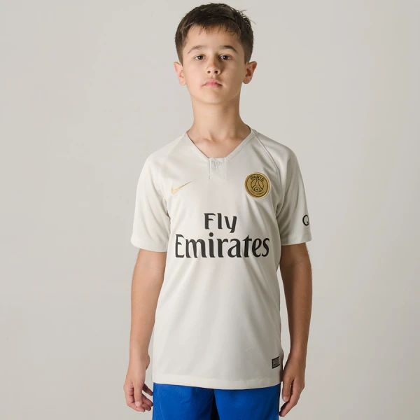 CAMISA NIKE PSG OFICIAL 2 2018/19 SEM NÚMERO INFANTIL - Bege