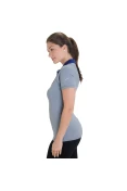 CAMISA NIKE SPHERE SS POLO FEMININA - Cinza/roxo CAMISA NIKE SPHERE SS POLO FEMININA - Cinza/roxo