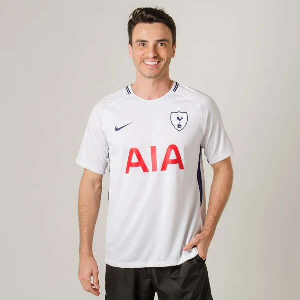 CAMISA NIKE TOTTENHAM OFICIAL 1 2017/18 SEM NÚMERO - Branco