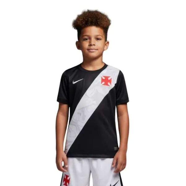 CAMISA NIKE VASCO TORCEDOR I 2026/27 INFANTIL - Preto/branco