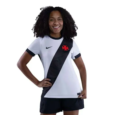 CAMISA NIKE VASCO TORCEDOR II 2026/27 FEMININA - Branco/preto