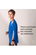 CAMISA POKER GOLEIRO ASTRO MANGA LONGA INFANTIL - Azul/cinza CAMISA POKER GOLEIRO ASTRO MANGA LONGA INFANTIL - Azul/cinza