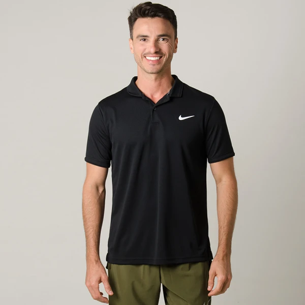 CAMISA POLO NIKE COURT DRY MASCULINA - Preto