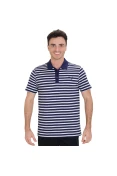 CAMISA PUMA ESS STRIPED JERSEY POLO MASCULINA - Marinho/branco CAMISA PUMA ESS STRIPED JERSEY POLO MASCULINA - Marinho/branco