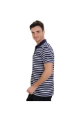 CAMISA PUMA ESS STRIPED JERSEY POLO MASCULINA - Marinho/branco CAMISA PUMA ESS STRIPED JERSEY POLO MASCULINA - Marinho/branco