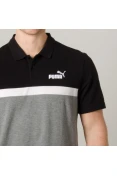 CAMISA PUMA POLO ESSENTIALS STRIPE MASCULINA - Preto/cinza CAMISA PUMA POLO ESSENTIALS STRIPE MASCULINA - Preto/cinza